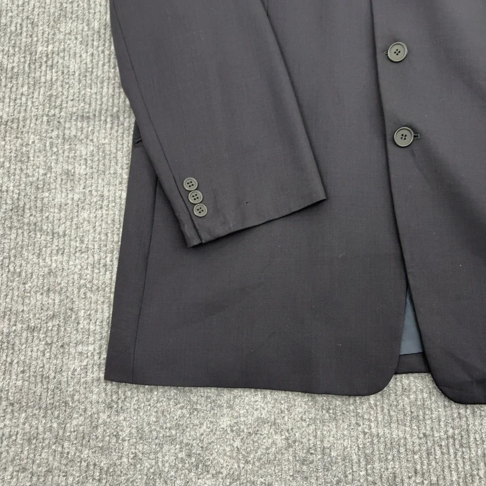 Vintage Giorgio Armani Blazer Mens 25x33.5 Black Wool Blend Three Button Luxury